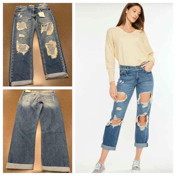 KanCan Denim - NWT Kancan Noel Mid Rise Boyfriend Jeans Sz: 5/26